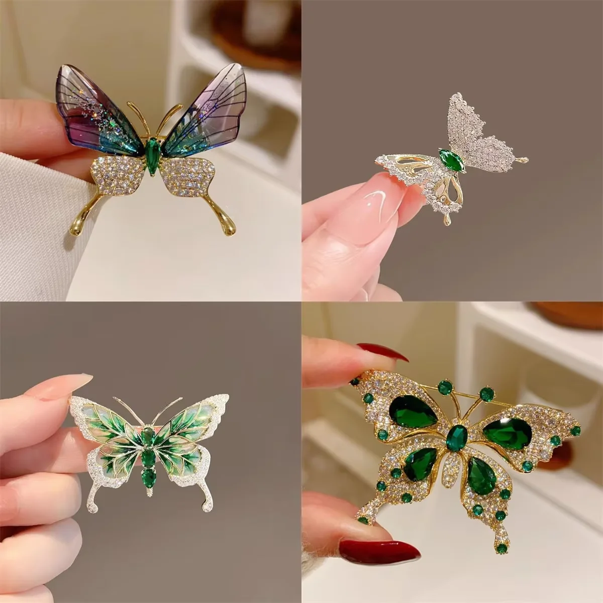 Luxury Butterfly Brooch, Exquisite Chest Flower Pin, Ladies' Jewelry Gift, Birthday Party Clothing Or Backpack, Suit Accessories