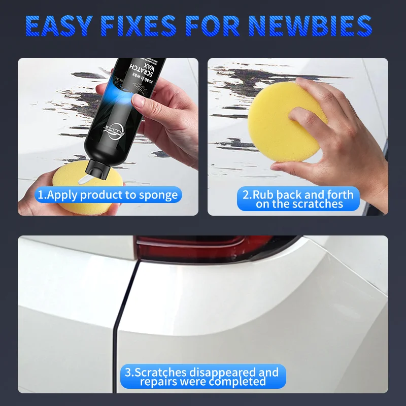 Pulv A ferramenta de reparo de arranhões profundos para a pintura dos arranhões do carro de viagem é uma cera especial para polimento de carros brancos