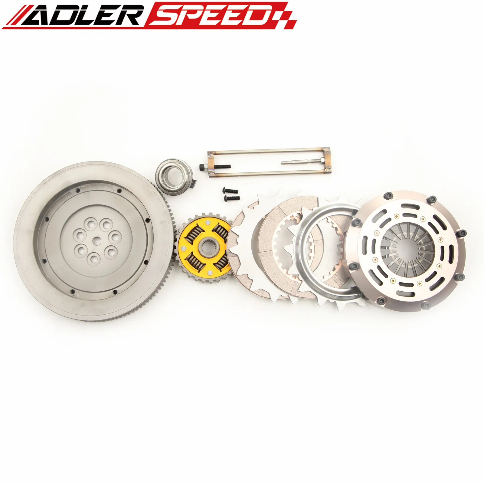 ADLERSPEED Sprung Clutch Twin Disc Kit For Mitsubishi Evo X 4B11T 08-14 Heavier