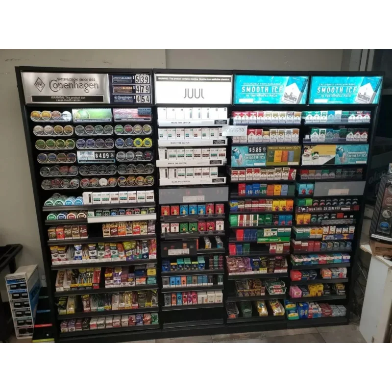 custom.Customized Smoke Shop Interior Design Decoration Retail Display Showcase Display Cases Shop