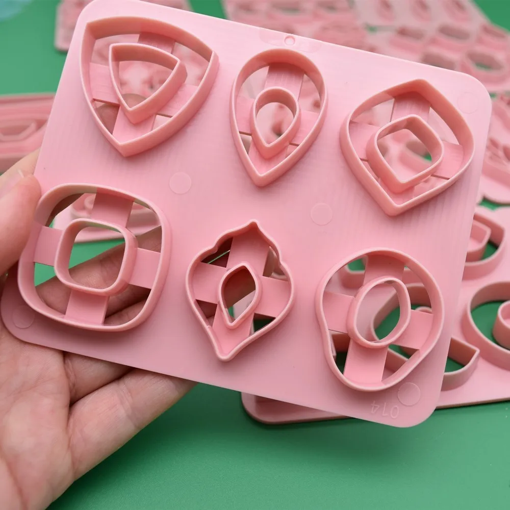 French Earrings Cutting Dies Soft Pottery Polymer Clay Cutter Pottery DIY  For Earring Jewelry Pendant Making Mold