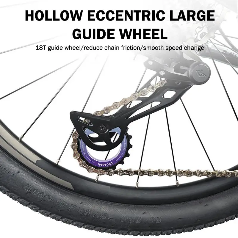 

High Quality 18T Rear Derailleur Pulley Wheel for Bicycle Lightweight Hollow Eccentric Design Smooth Bearings for Transmission