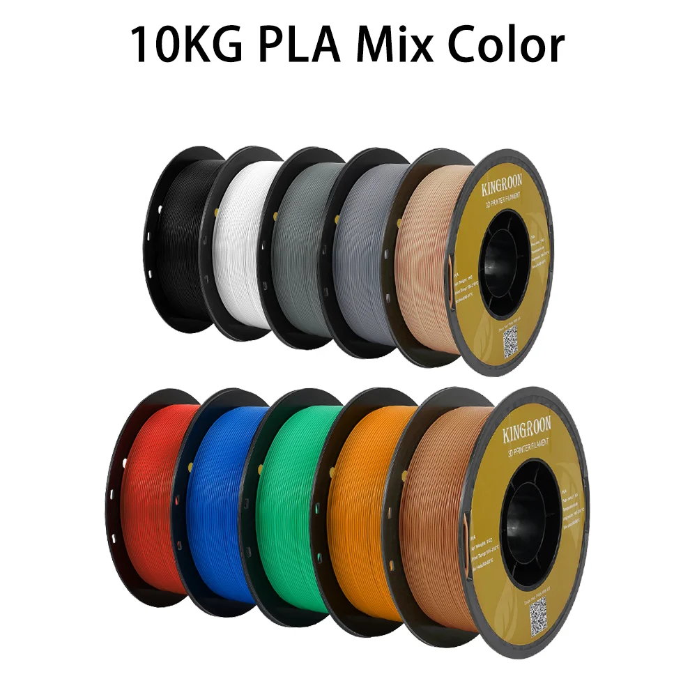 2KG 5KG 10KG PLA PETG TPU-filament 1,75 mm dimensionale nauwkeurigheid +/- 0,03 mm veelkleurige 3D-printermaterialen voor FDM 3D-printer