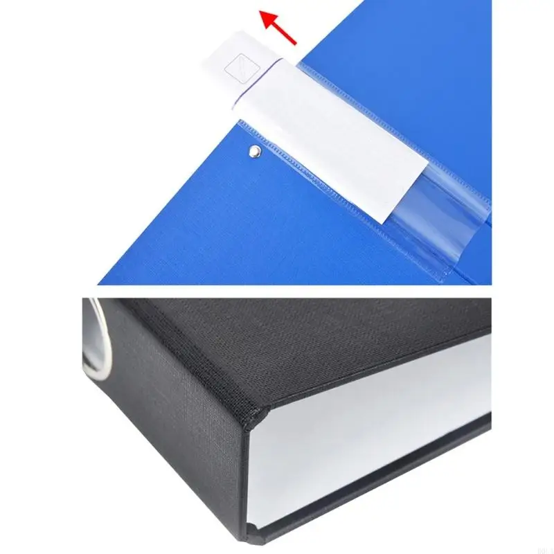 D0UA 프리젠 테이션 디스플레이 폴더 2 홀 3 홀 바인더 폴더 클리어 레이블 창 홀드 220 시트 사무실 문서 주최자