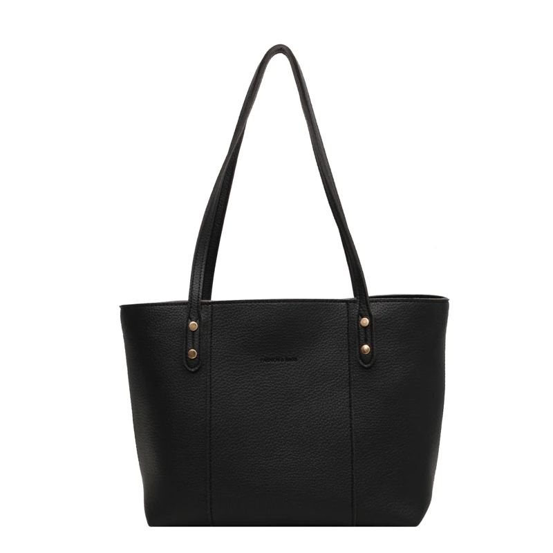 

Fashion Solid PU Simple Messenger Bag for Women 2026 Hot Selling Niche Top-Handle Bags New Large Capacity Commuter Shoulder Bag