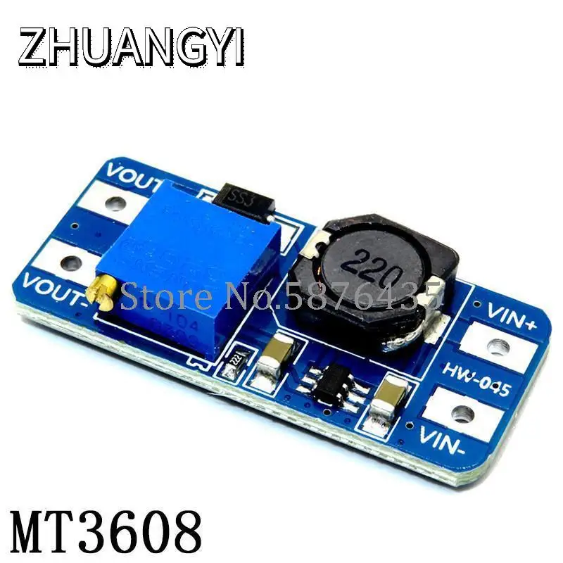 Micro USB 5V 1A 18650 TP4056 Lithium Battery Charger Module Charging Board With Protection + MT3608 2A DC-DC Step Up Converter