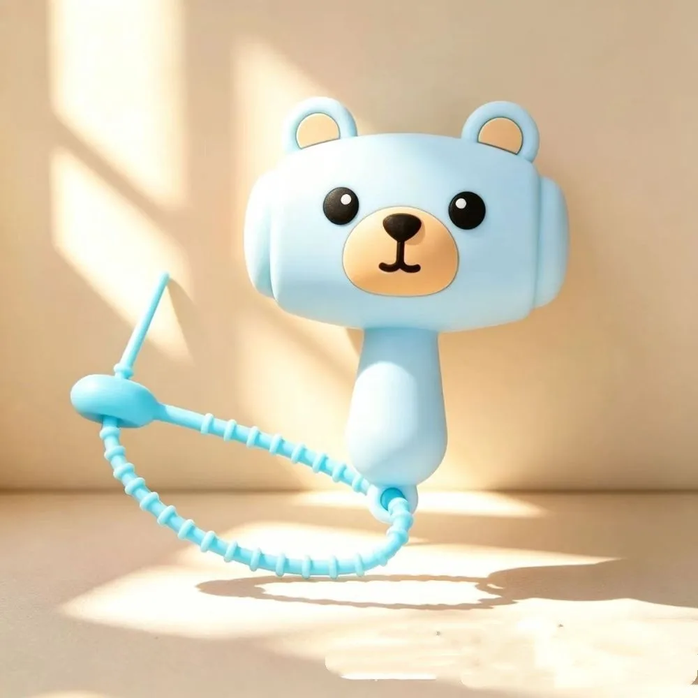 Cartoon Panda Sound-Making Hammer Cute PVC Bag Charm Sound Hammer Key Chain Frog Bag Pendant Little Bear Sound Collection