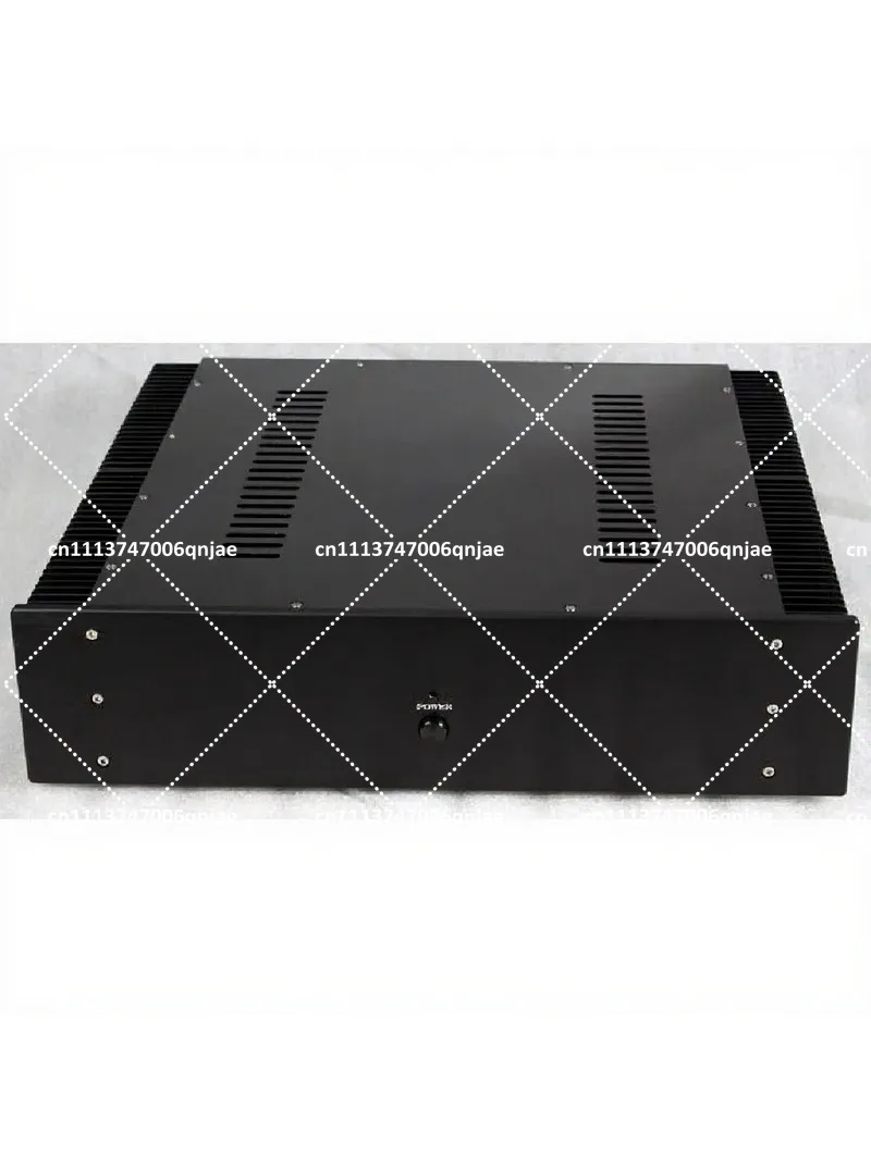 Black Full Aluminum Power Amplifier Chassis Pure Post-stage Amp Enclosure DIY Hifi Audio Case With Heat Sink