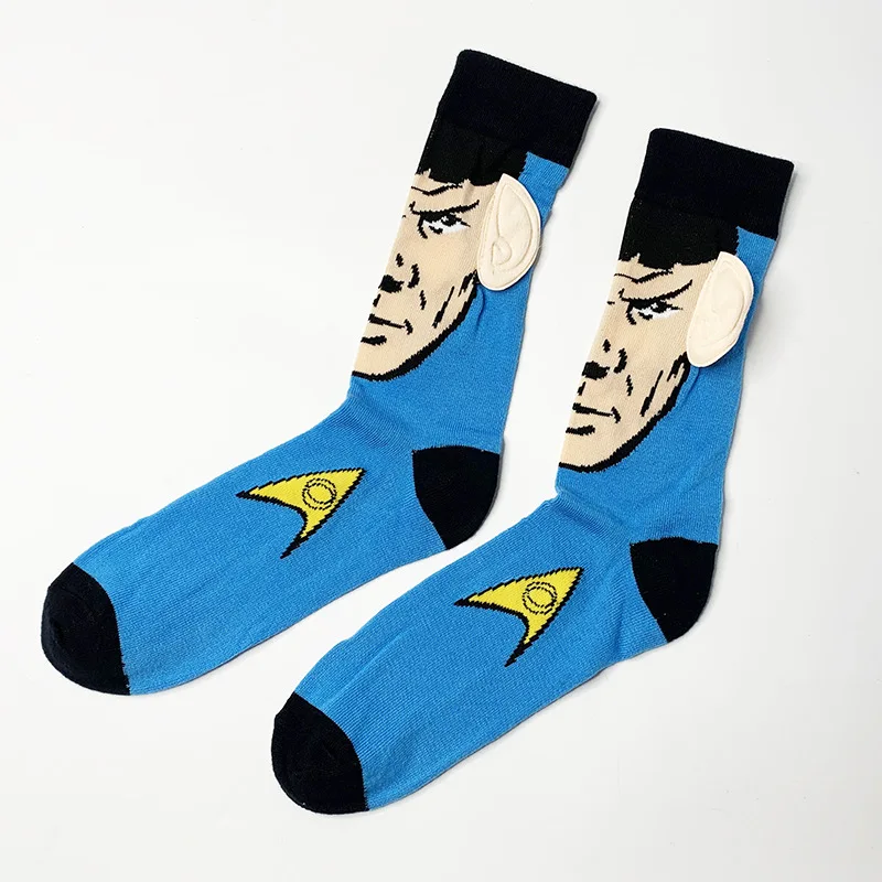 Anime Star Wars Socks Cartoon Peripheral Master Yoda Figure Comfortable Socks Personality Men Women Fashion Long Socks