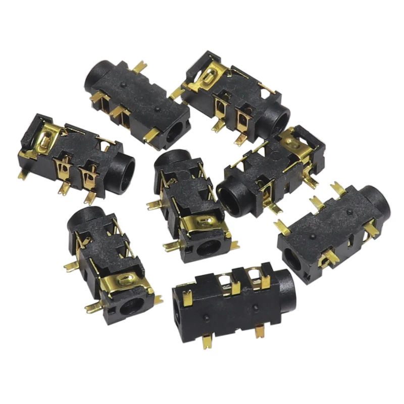 【10PCS】3.5MM Headphone PJ-327A Gold-Plated Patch SMD Audio Earphones/Headphone Socket PJ327A