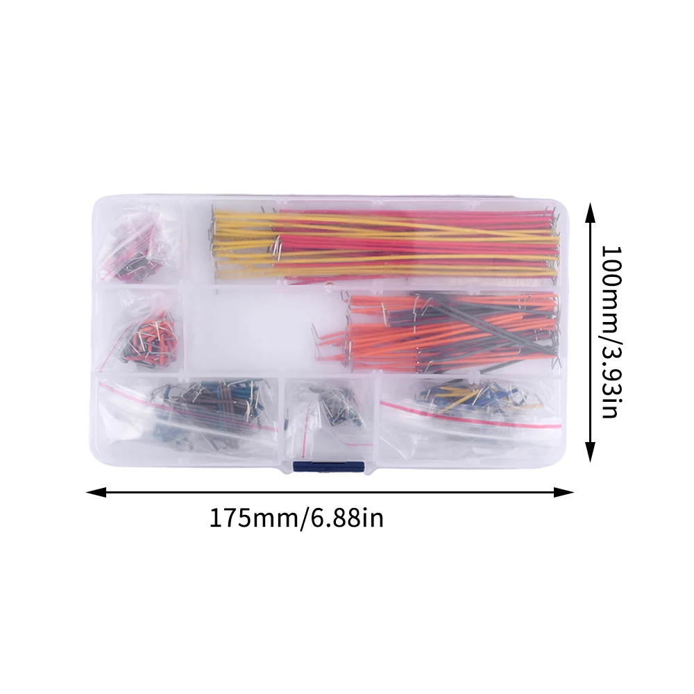 140Pcs/lot Solderless Breadboard Jumper Cable 22 AWG Solid Wire Kit with Box for Arduino Breadboard Jumper Box Breadboard Wire