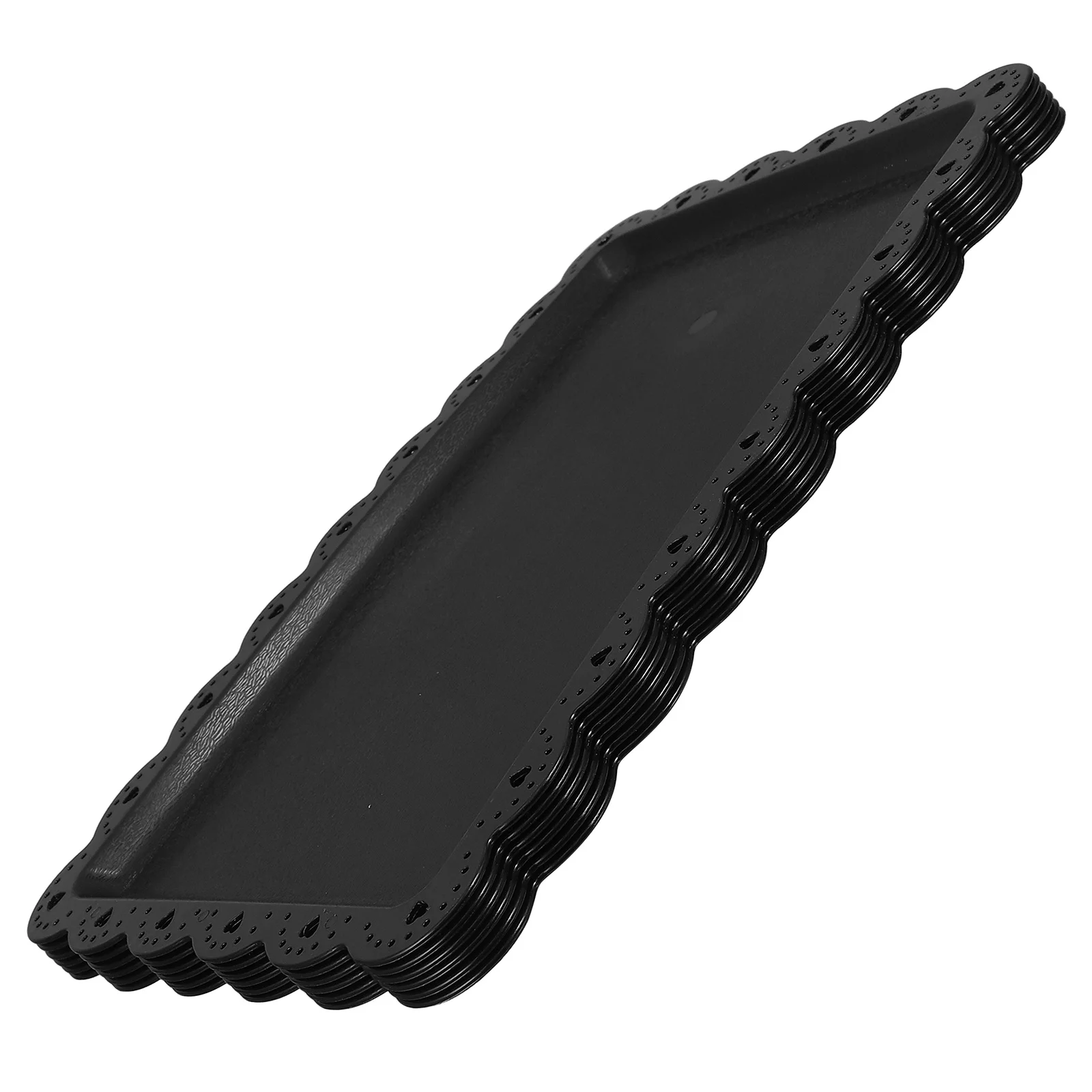 

6Pcs Decorative Tray Rectangular Reusable Plastic Serving Trays for Parties Sushi Candies Chips Fruit Platter Multi-Function