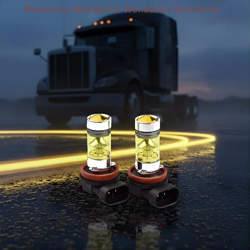 

Car H11 H8 LED Yellow Fog Light Bulbs 2Pcs 4300K 100W 1500LM Super Bright Waterproof DRL Upgrade for Night Driving