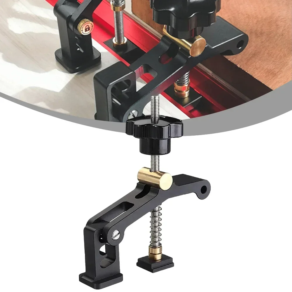 Woodworking Table Clamp Acting Hold Down Clamp T-Slot T-Track Miter Track Clamp Aluminum Alloy Fixed Clip Chute Tools Hand Tools