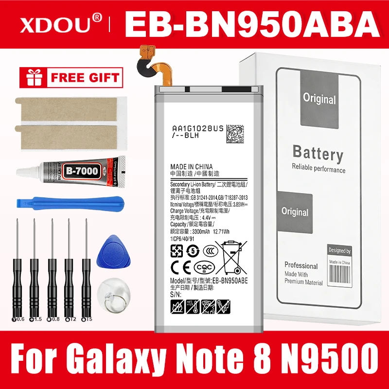 Batería nueva 3300mAh EB-BN950ABA EB-BN950ABE para Samsung GALAXY Note 8 N9500 N9508 SM-N950 N950F/U N950A N950N + herramientas