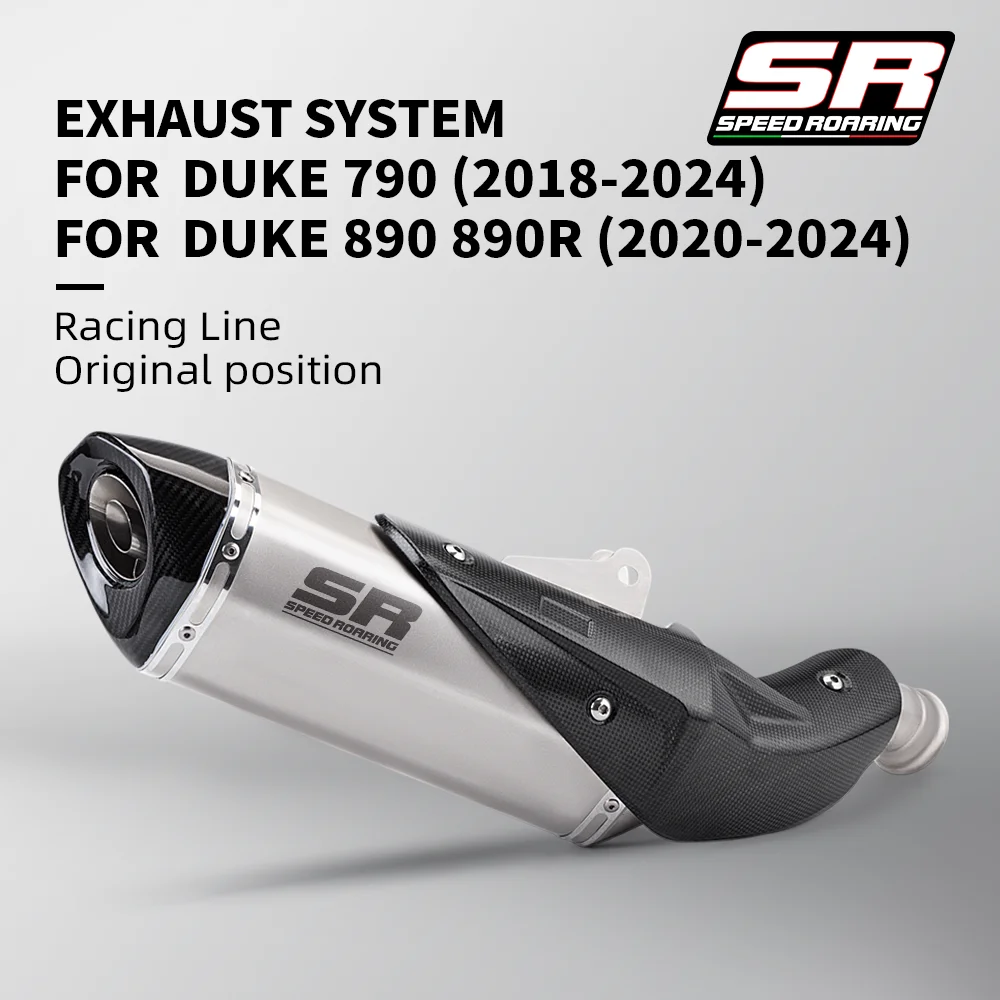 

Для мотоциклов 800NK DUKE790 890 2018-2024: Модифицированный глушитель с DB-киллером, выхлопная труба Slip-on