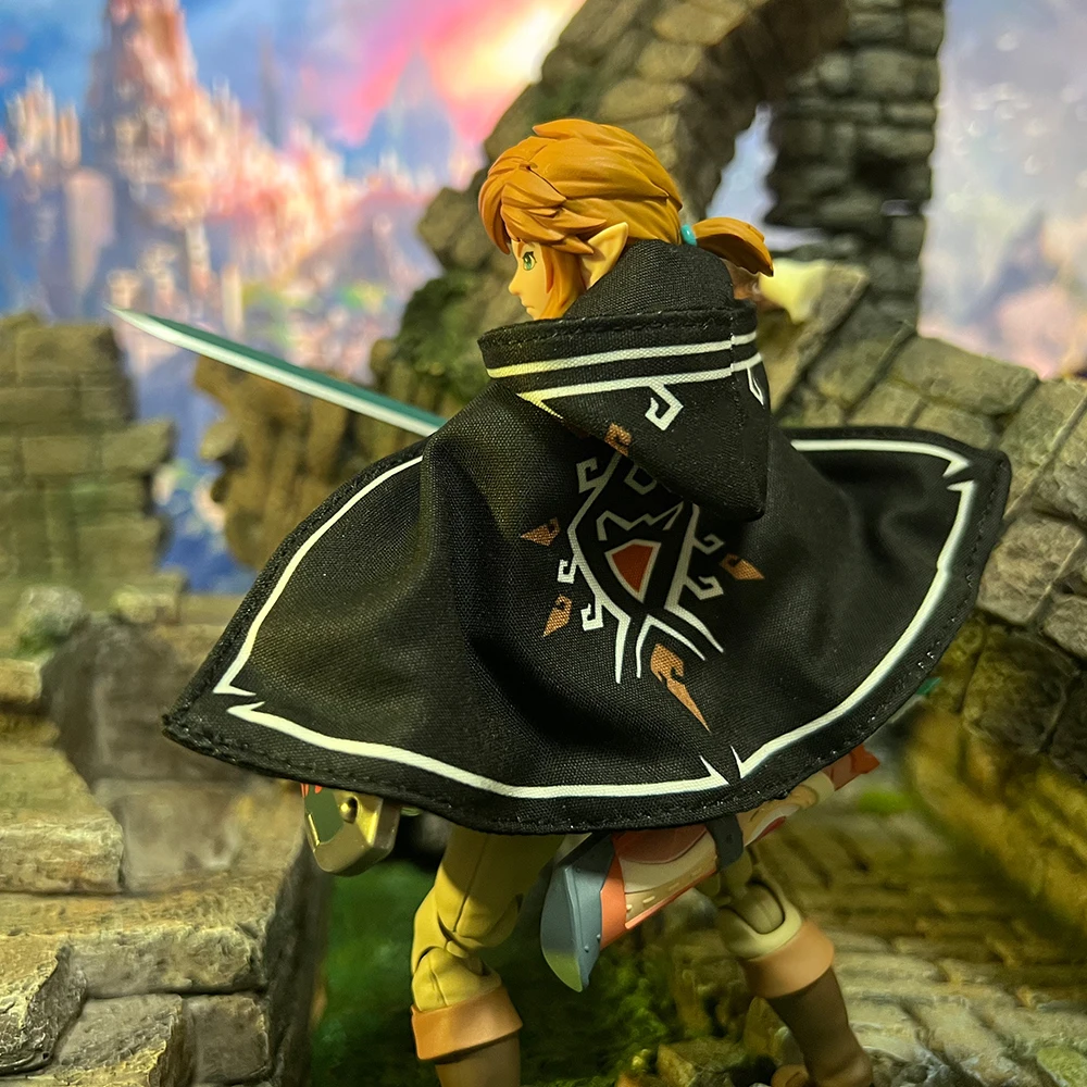 A lenda de zelda figma anime feito à mão link sob medida lágrimas do reino manto construído em fio de ferro é adequado para brinquedos 1/12