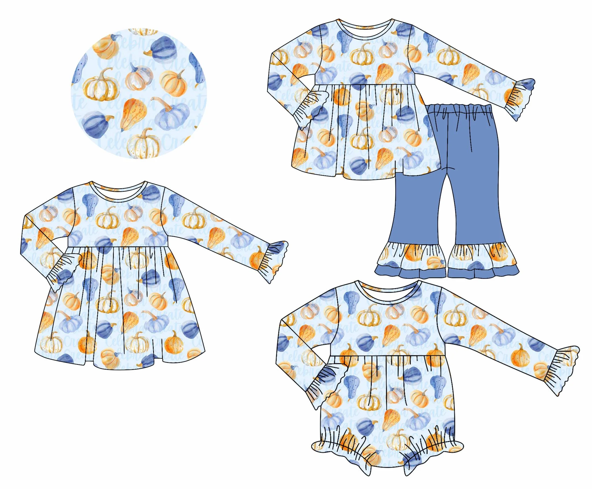 

Бутик на День Благодарения, детский костюм, кружевные брюки с длинными рукавами и принтом тыквы, кружевной костюм для девочек, детский комбинезон, платье, комплект из 3 предметов