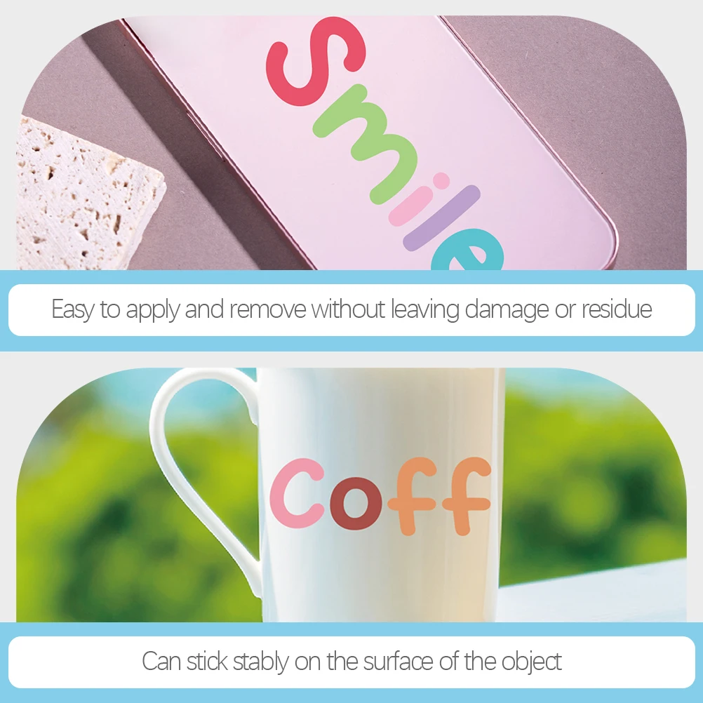

10 Sheets Alphabet Stickers Vinyl Decals Number Labels Adhesive Craft Small Scrapbooking Letter decals for water bottle phone