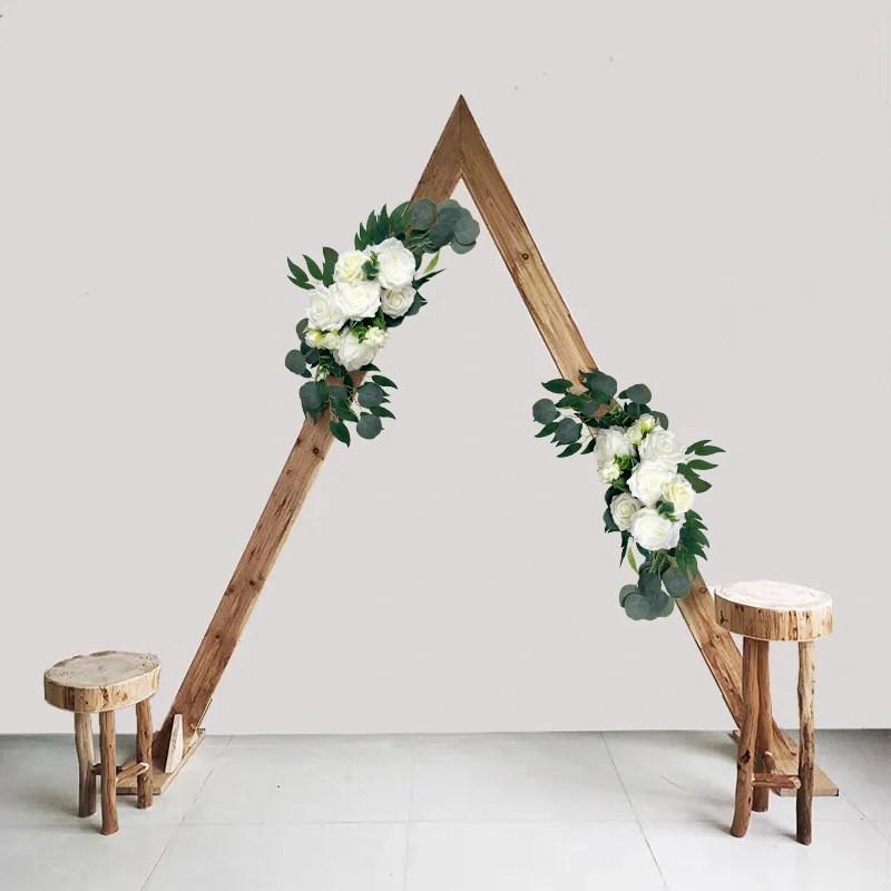 زهرة اصطناعية الزفاف قوس الباب الثلاجة الديكور حفل زفاف عيد الميلاد باب ديكور زينة الزفاف علامة ترحيب