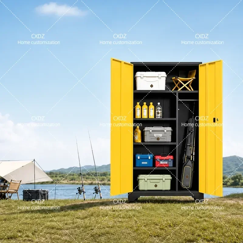 60cm Deep Parking Space Storage Cabinet for Underground Garage Moisture Proof Fishing Gear Locker with Lock Urban Fishing