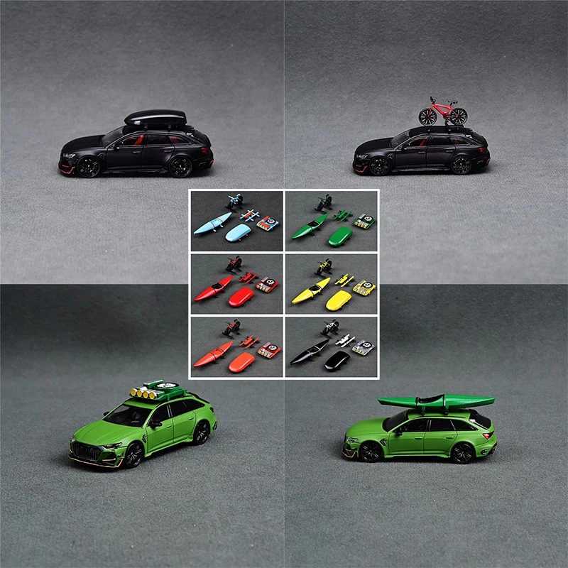 acessorios-para-teto-de-carro-1-64-caixa-de-teto-suporte-para-bicicleta-caiaque-e-bagagem-modelo-adequado-para-modificacao-de-carros-em-escala-1-64