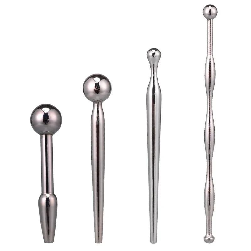 4 Styles Metal Urethral Dilators Masturbation Sex Toys For Men Penis Plug Metal Urethral Plug Beads Penis Insert Sounding Rod 18