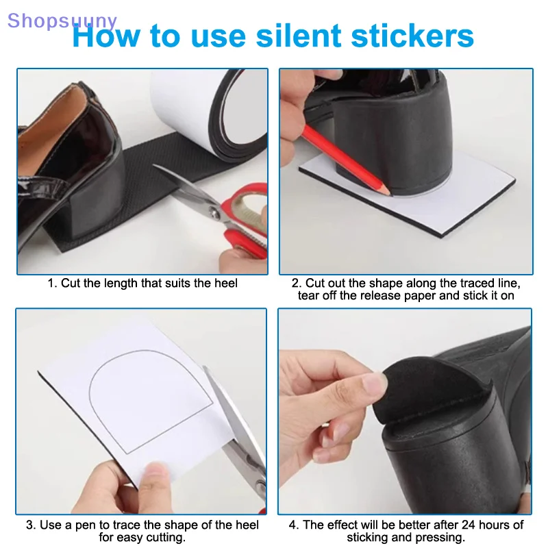 [SU]Suitable For High Heels And Sports Shoes 1Roll Thick Anti-Slip Mute Shoe Sole Patches For Repairing Holes Protecting Soles