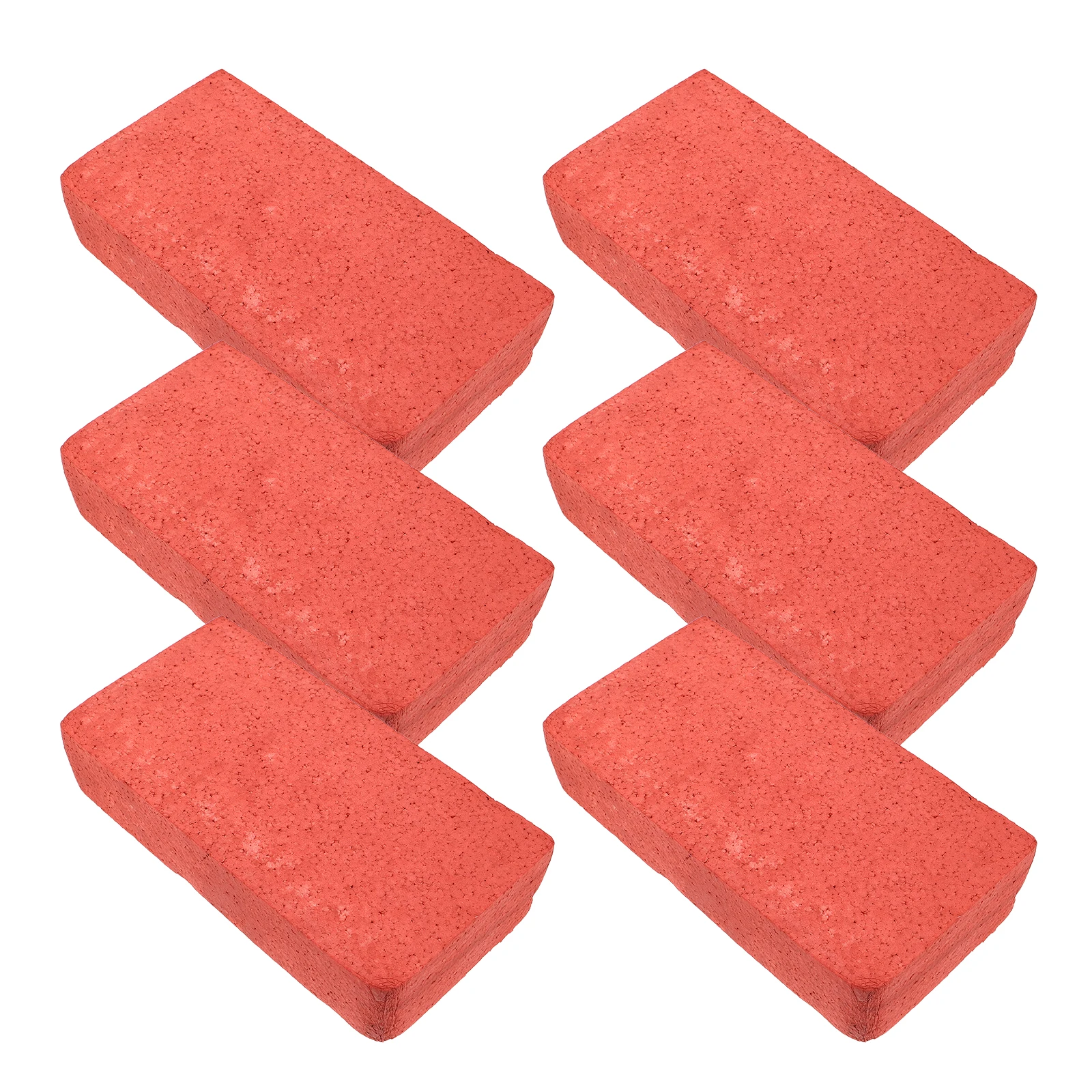 6개 영화 소품 벽돌 가벼운 폼 가짜 벽돌 무대 공연 코미디 소품 할로윈 장난 소품 건설 어린이용