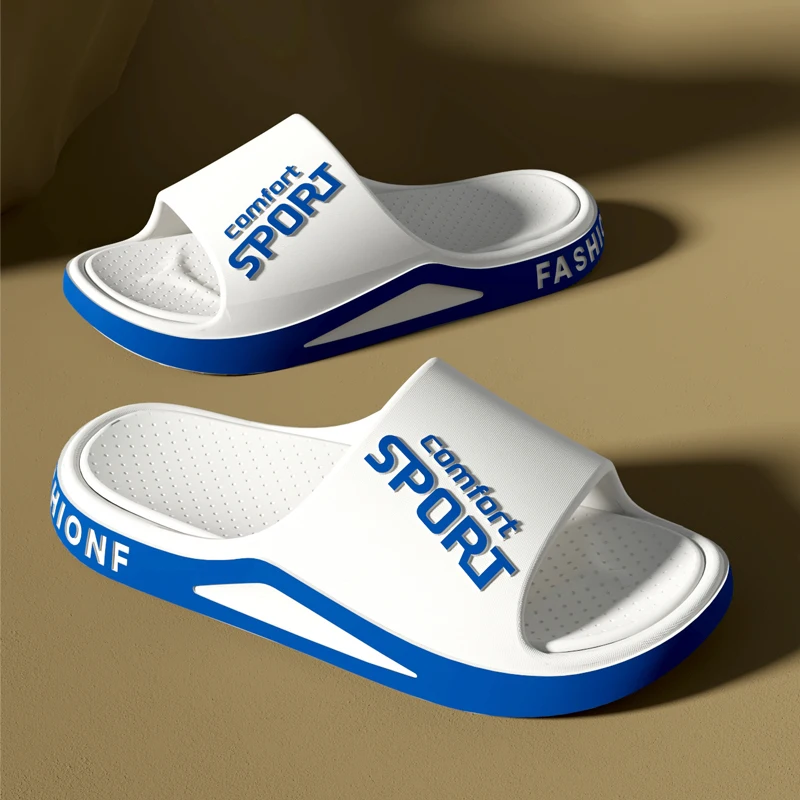 NONE Modische Herren-Sandalen, Sommer, EVA, bequem, rutschfest, weiche Sohlen, Hausschuhe für drinnen und draußen, atmungsaktive Duschrutsche 6