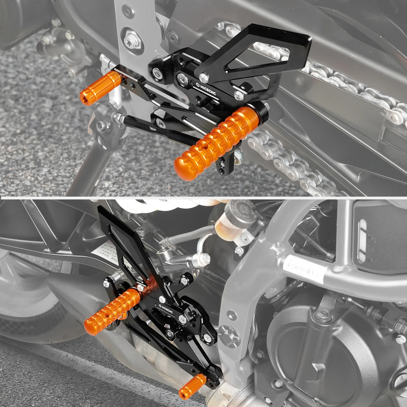 NICECNC Motorrad Verstellbares Fußrasten-Set für KTM 390 Duke 2024-2026 – Detail 7