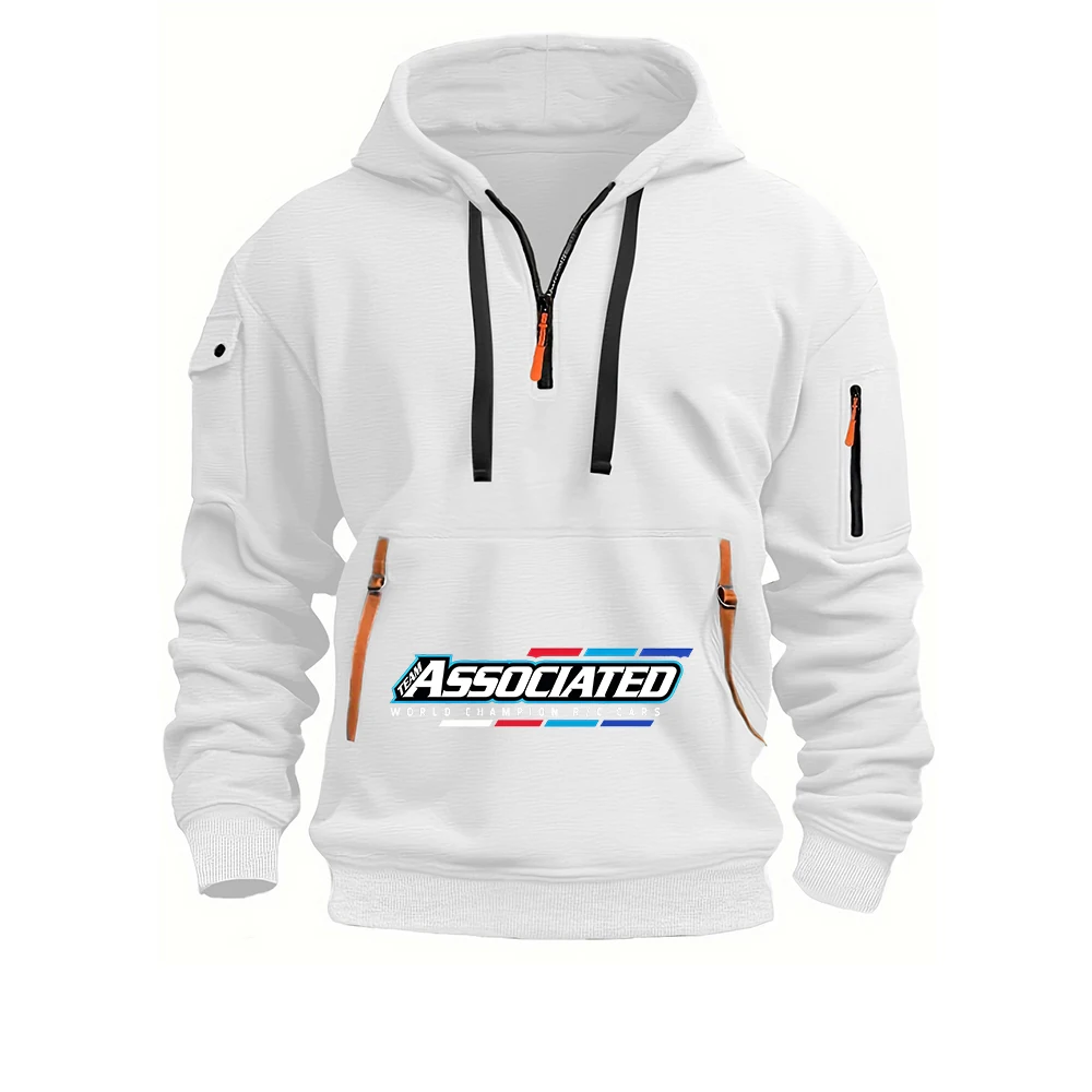 Rc Team Associated Men's Hoodie Multi Pocket Zipper Casual Sports Hoodie Men Loose Pullover Fashion Sweatshirt Long-Sleeve tops