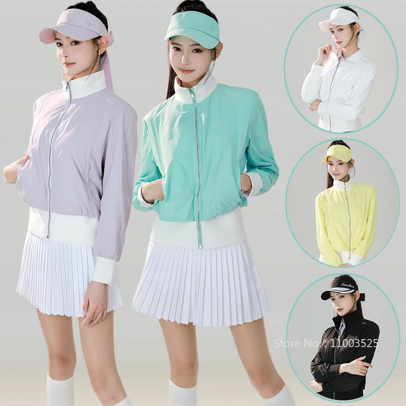 

SG осень-зима водонепроницаемая куртка для гольфа женская спортивная куртка с воротником-стойкой женский теннисная ветровка для отдыха в корейском стиле