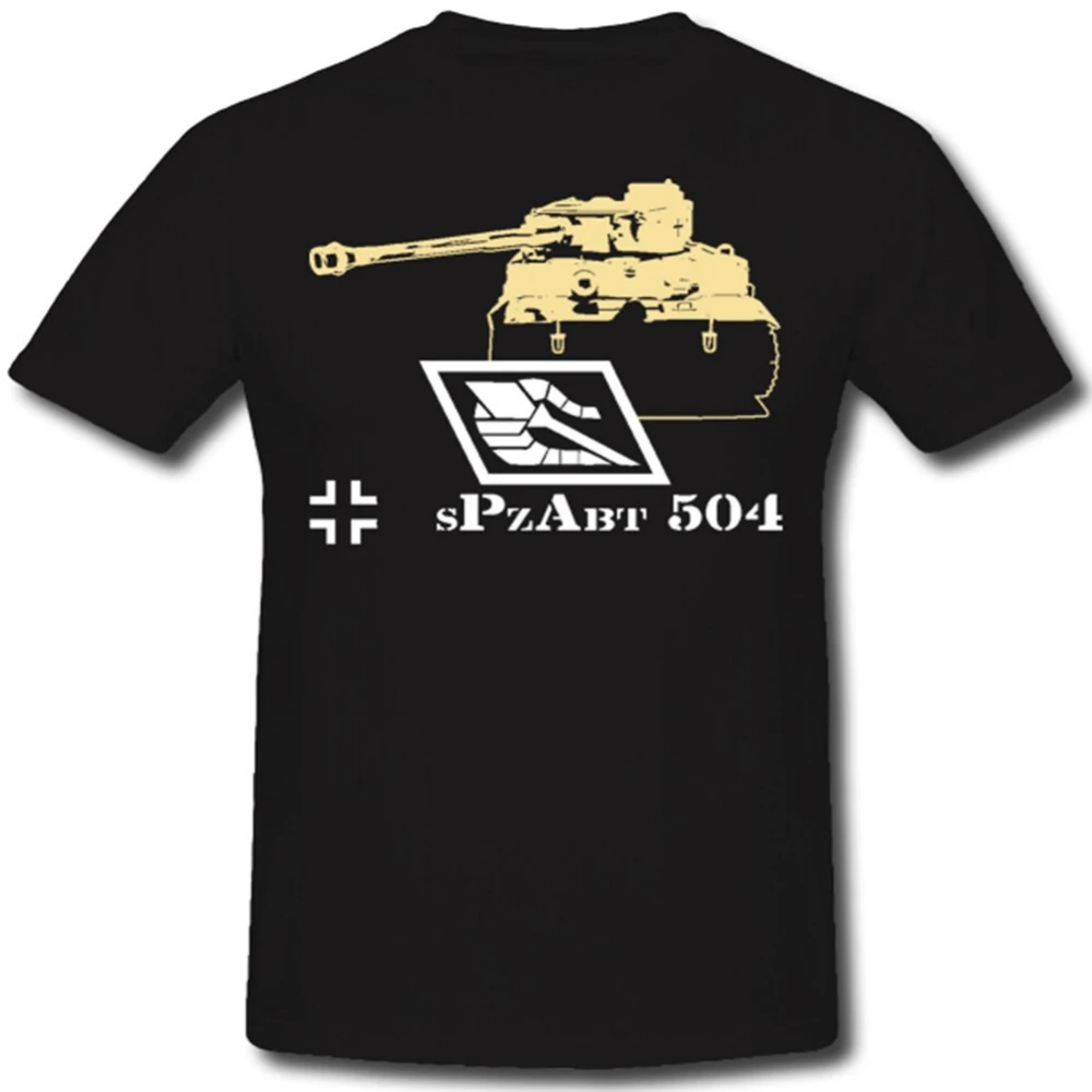 

SPzAbt WH Heavy Panzer Division Crest Emblem Badge Spear Necklace pattern - 100% cotton O-neck printed Men's T-shirt.