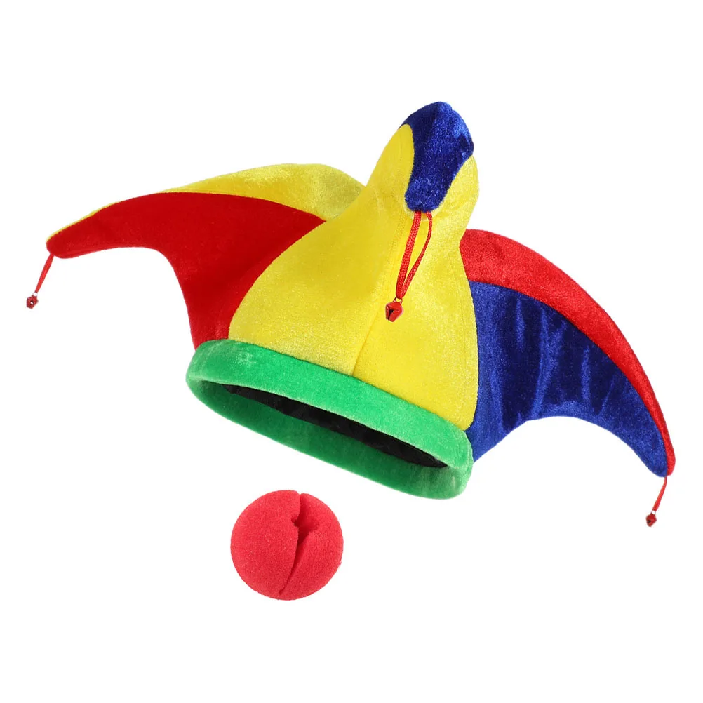 

1Set Clown Hat with Bells Funny Cosplay Prop for Carnival Party Performance Masquerade Festival Celebration Clown Headwear