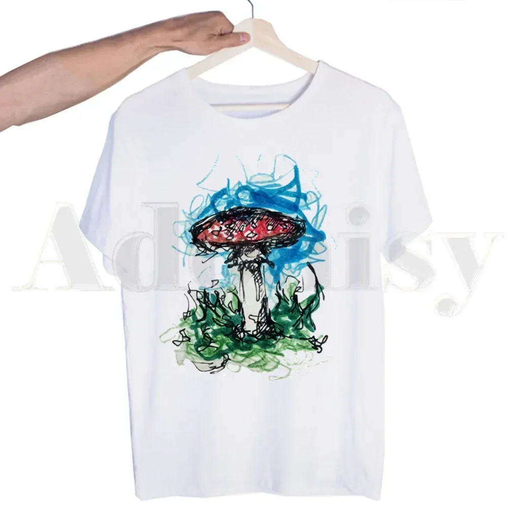 

Футболка с изображением психоделического зала и грибов, мужские рубашки, качественные летние топы, футболки с короткими рукавами, футболка