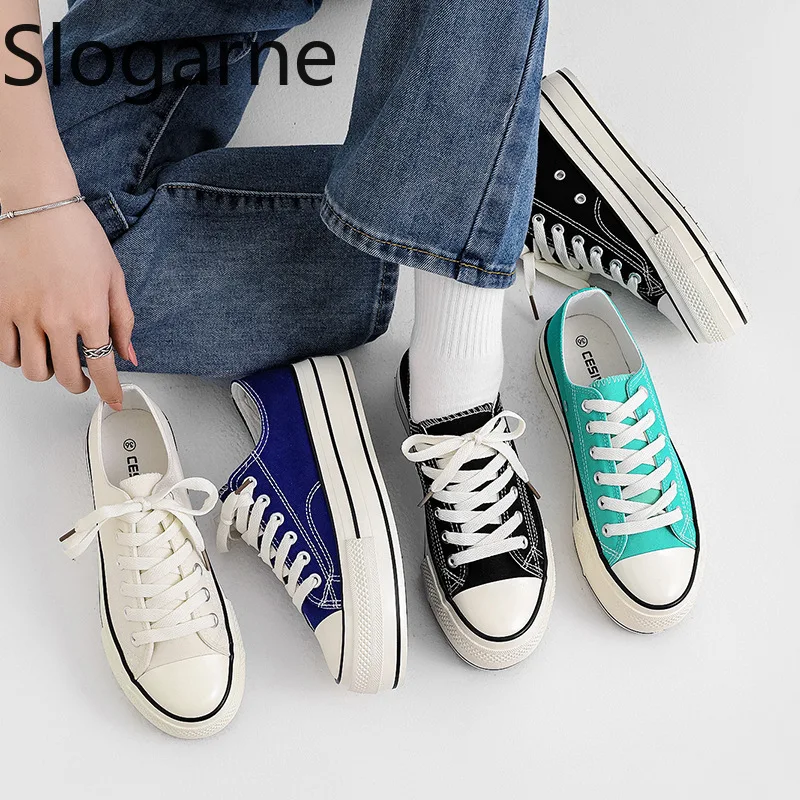 2026 New Students Spring Autumn Sneakers Girls 4CM Thick Sole Invisible Height Increased Canvas Shoes Women Casual Sports Shoes
