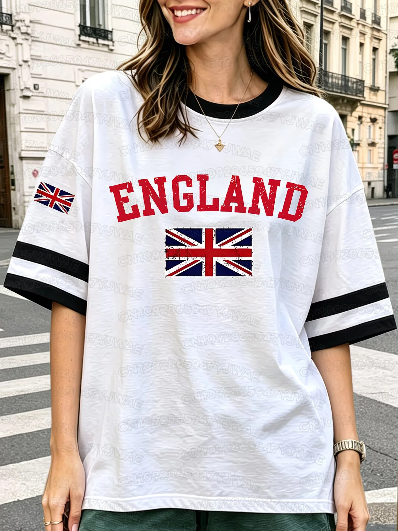 Summer Women's Men's England Print Round Neck Short Sleeve T-Shirt Graphic Tee Jerseys Plus Size Sport Casual T-Shirt