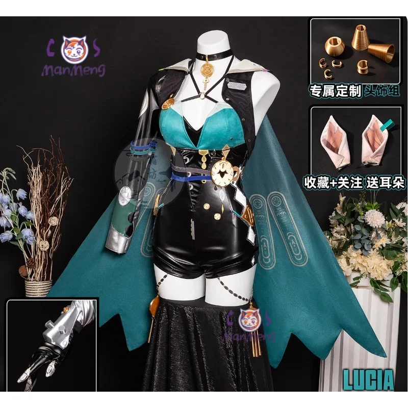 أزياء لعبة Zenless Zone Zero Lucia Elowen التأثيرية الجديدة بذلة جلدية شورتات كيب إكسسوارات زي كرنفال الهالوين #2