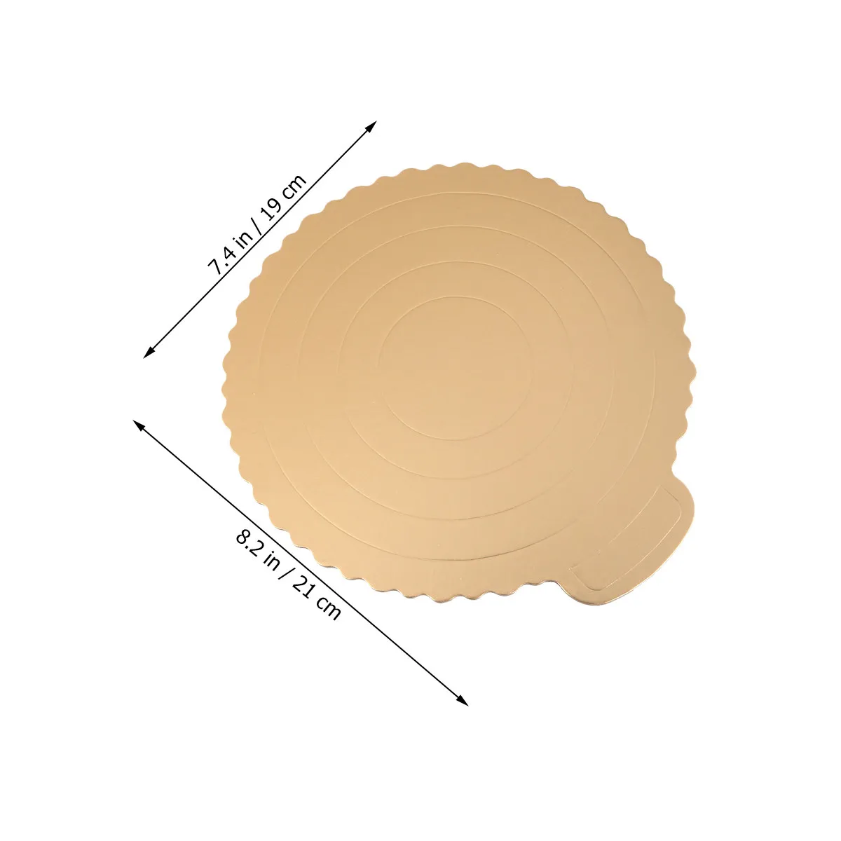 20Pcs Luxury Delicate Cake Boards Round Serving Base 7.5in Golden Sturdy Premium Paper for Cake Decorating Display Transport