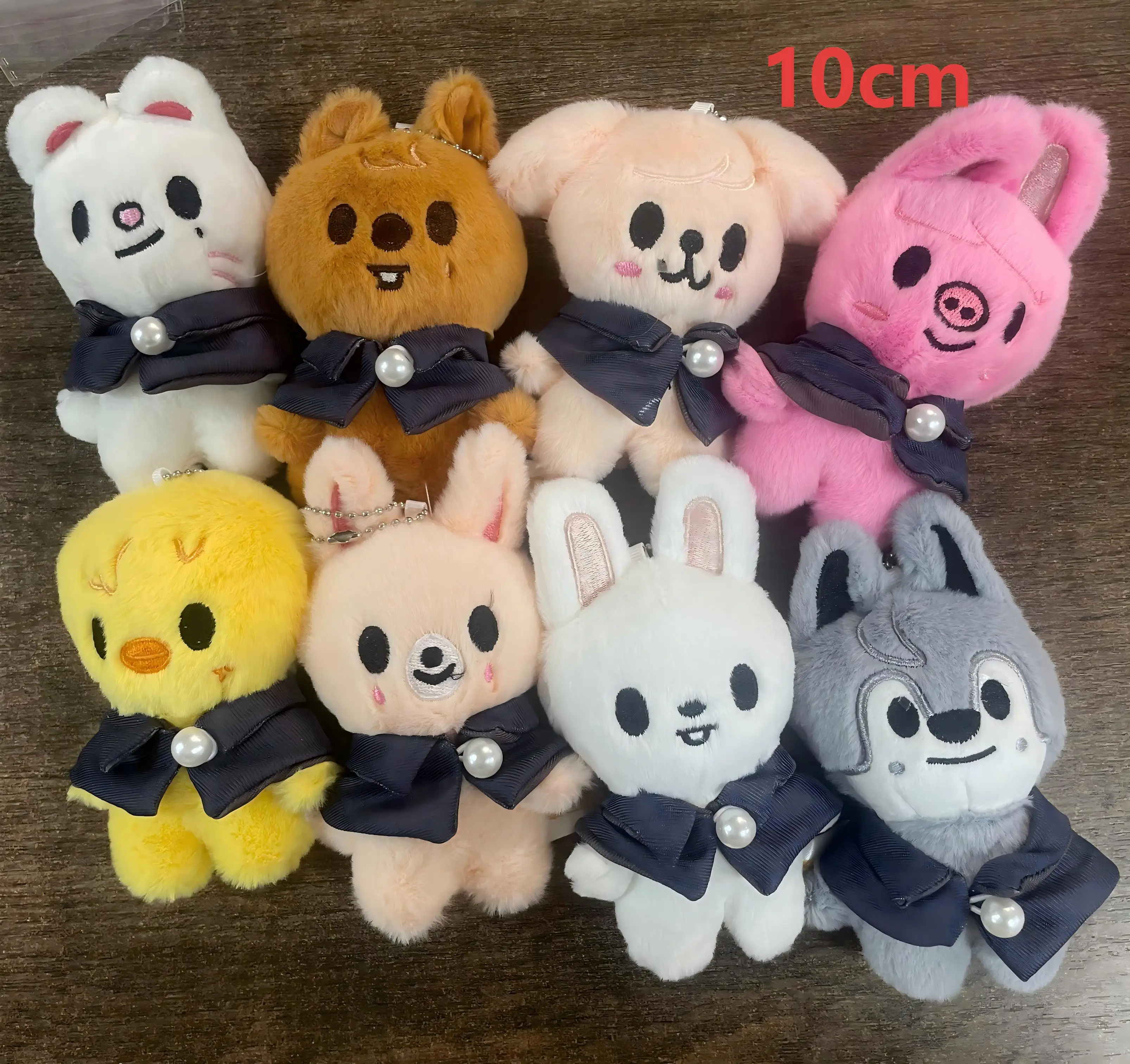 8-delig Skzoo knuffels sleutelhanger pluche cartoon kawaii pluche dierenpoppen schattige metgezel speelgoed kamerdecoratie kindercadeaus
