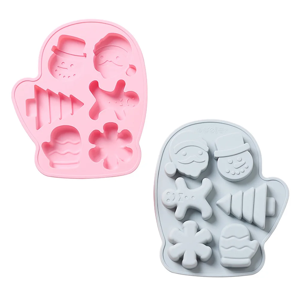 

2pcs Chocolate Silicone Mold Christmas Cake Mold Diy Baking Tool Reusable Fondant Molds For Holiday Party Baking Accessories