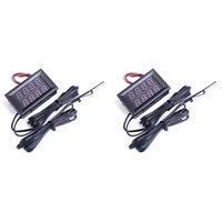 2025 New-2X Dual Red LED Digital Display Thermometer Waterproof Temperature Sensor 0.56 Inch