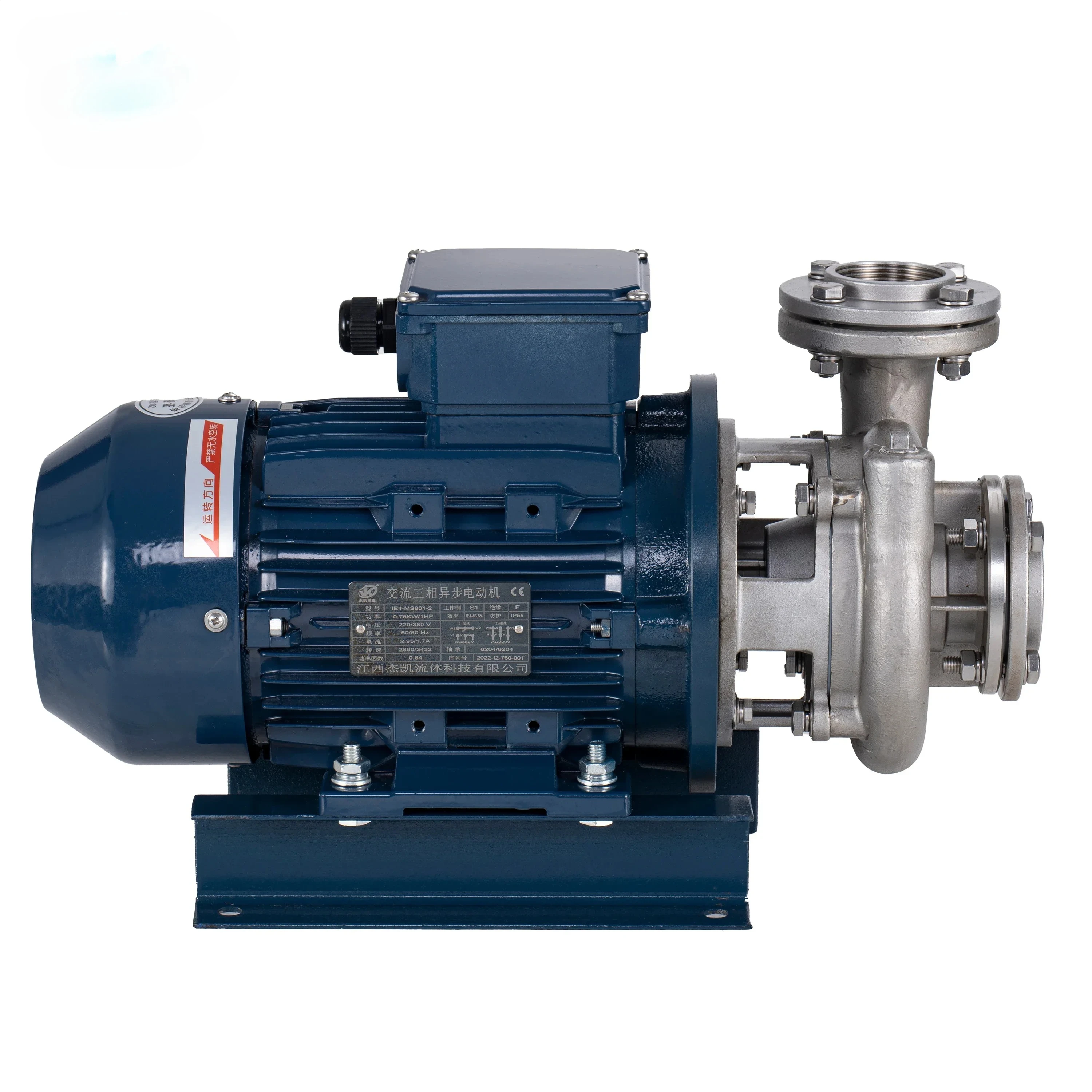 Cast Stainless Steel Centrifugal with Semi Open Impeller Chemical Wastewater SUS 304 pump