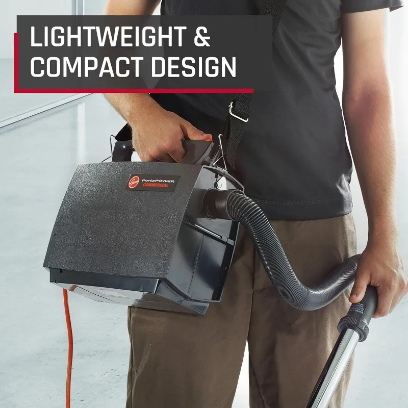 후버 상업용 PortaPower 경량 진공 청소기, 부착물 포함, 휴대용 전문 프로 등급