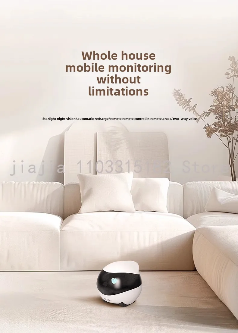 Mobile camera, wireless monitor, intelligent walking pet, remote control, mobile phone, cats can accompany the camera head
