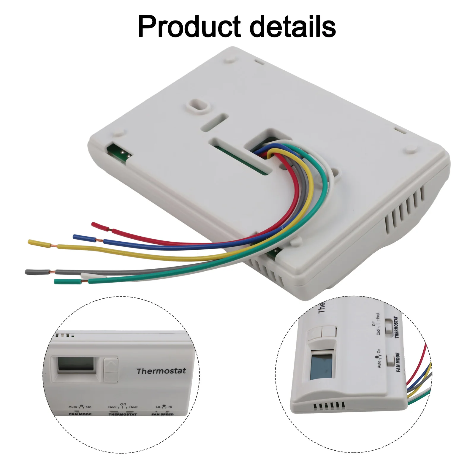 

RV Wall Mount Digital Thermostat with Heat and Cool Functions for Coleman 8330D3351 8330A335 8330B3351 AM7812H Compatible Models