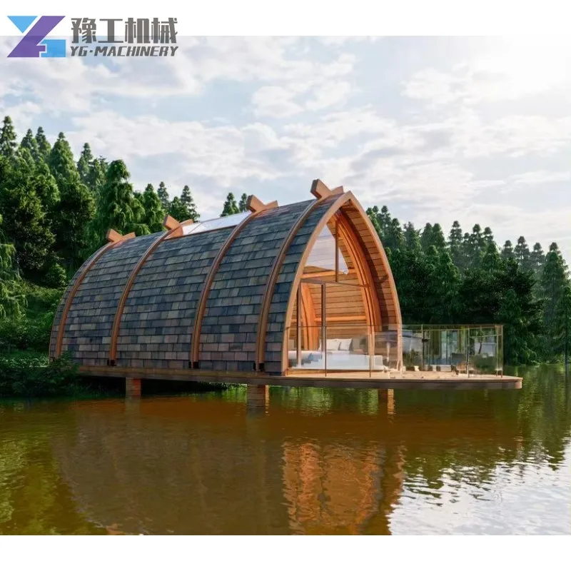 YG EU الحديثة الفاخرة غابة الجدة الإسكان فيلا على شكل حرف A هيكل فولاذي مثلث منزل خشبي للبيع #1