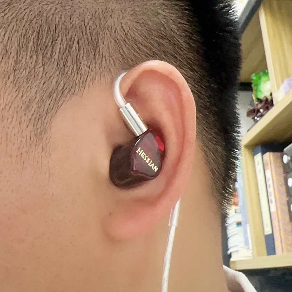 HESSIAN BN9 الخلفية تتحرك لفائف المزدوج قناة سماعات عالية فصل عالية الدقة أداة الجاز 0.78 2PIN سماعات الأذن