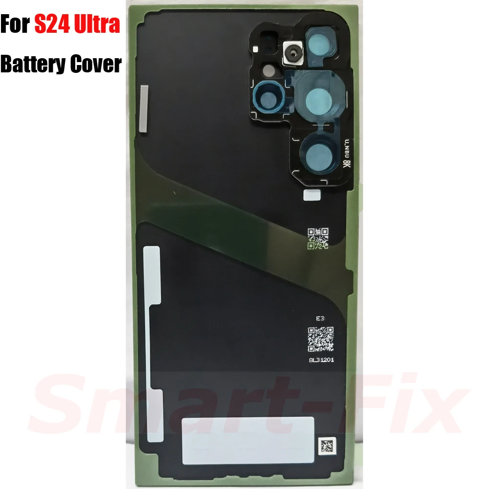 

OEM Back Cover Case with Camera Cover Lens Adhesive Small Parts For SAM-S24 Ultra S24U S24Ultra 5G Battery Rear Back Glass Case